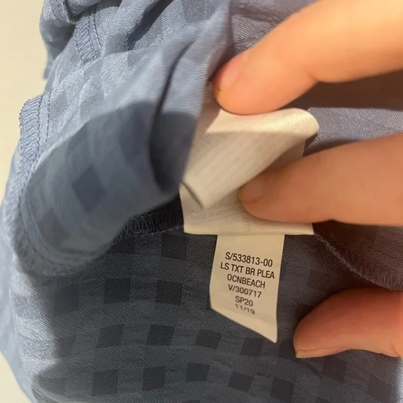 Banana Republic Dusty Light Blue‎ Long Sleeve  Blouse Size Small - Picture 9 of 9